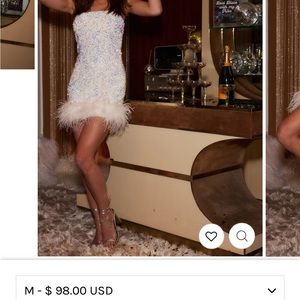 12th tribe Anastasia white sequin mini dress